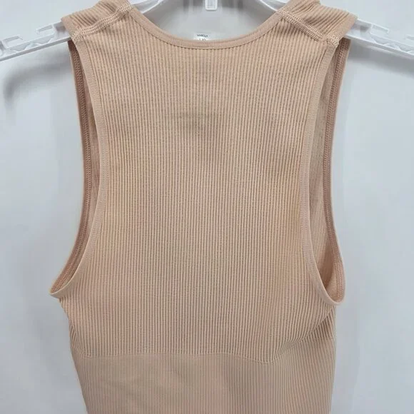 Out From Under Tan Ribbed Bralette – Size S – Free People Deep V-Neck Crop Top - Picture 4 of 4